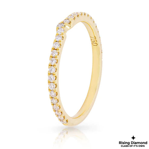 0.30 CTW Round Cut Lab Grown Diamond Wedding Band in Pave Setting