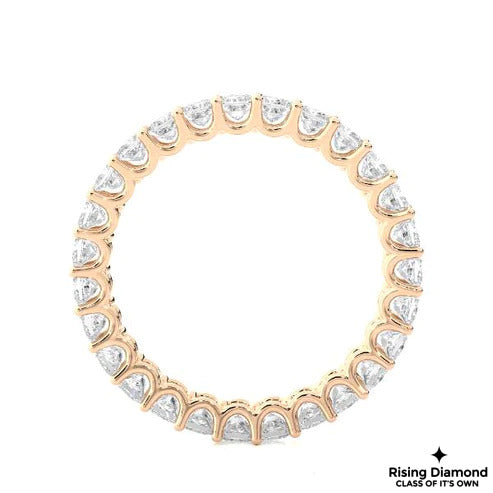 0.82 CTW Princess Cut Colorless Moissanite Wedding Band