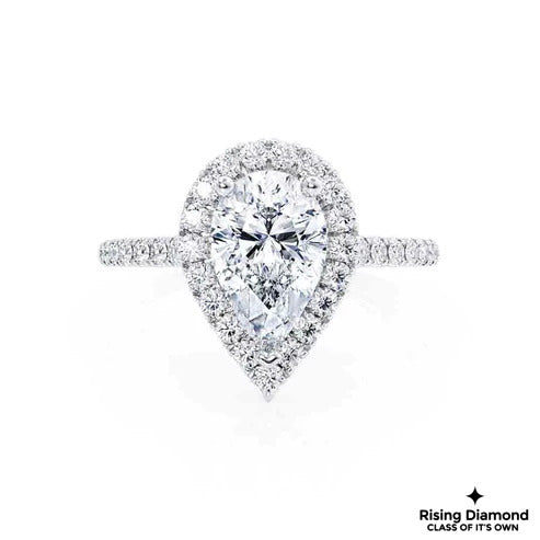 1.05 Ct Pear Cut G-VS2 Lab Grown Diamond Engagement Ring