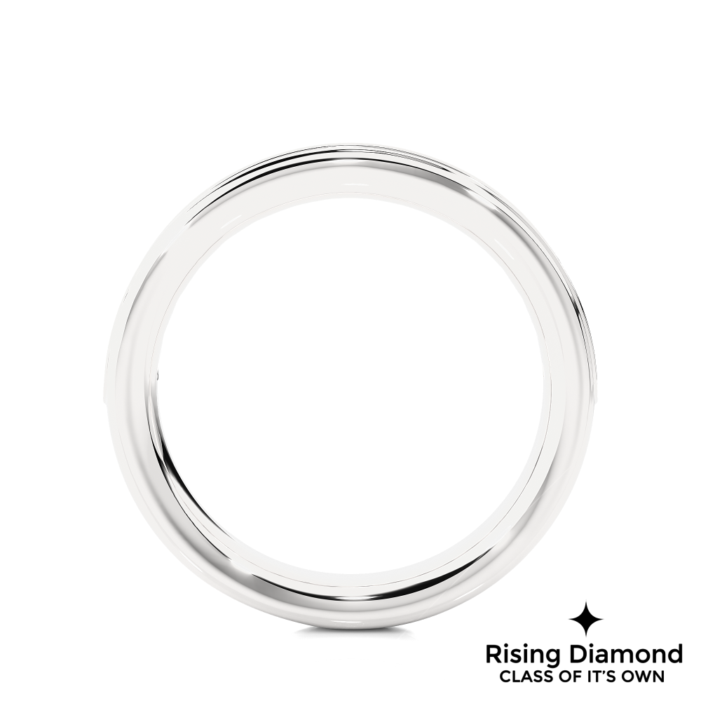 0.41 CTW Round Cut Lab Grown Diamond Half Eternity Wedding Band