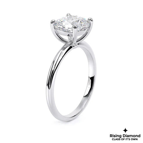 1.3 CT E/VS1 Cushion Cut Lab Grown Diamond Engagement Ring