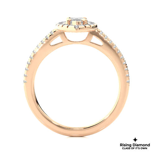 1.02 Ct Marquise Cut F-VS1 Lab Grown Diamond Engagement Ring