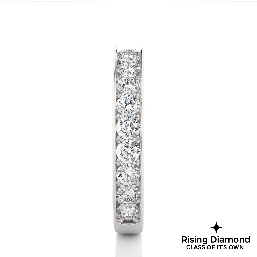 0.75 CTW Round Cut Lab Grown Diamond Eternity Wedding Band in Chanel Setting