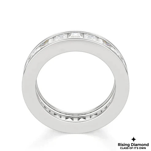 2.05 CTW Princess Cut Colorless Moissanite Band