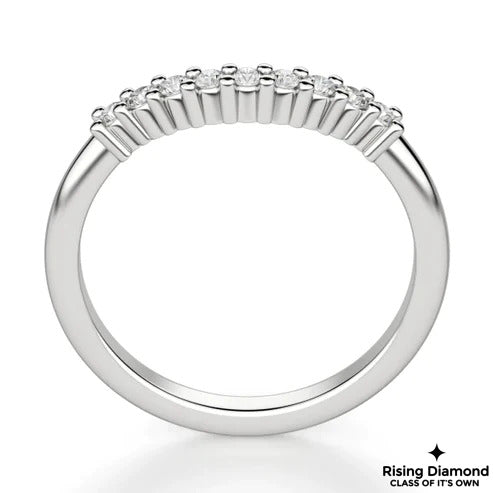 0.19 CTW Round Cut Colorless Moissanite Wedding Band