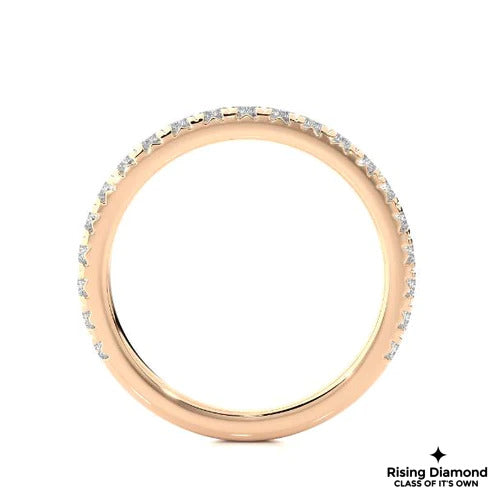 0.48 CTW Round Cut Colorless Moissanite Eternity Band