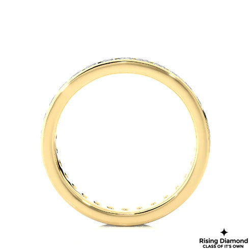 0.78 CTW Round Cut Colorless Moissanite Wedding Band
