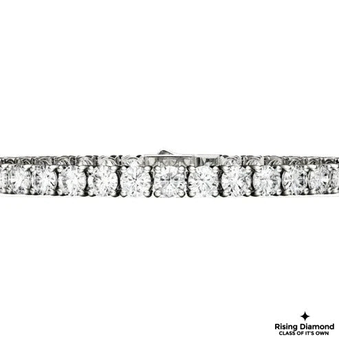8.89 CTW Round Cut Colorless Moissanite Tennis Bracelet