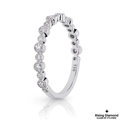 0.40 CTW Round Cut Colorless Moissanite Wedding Band
