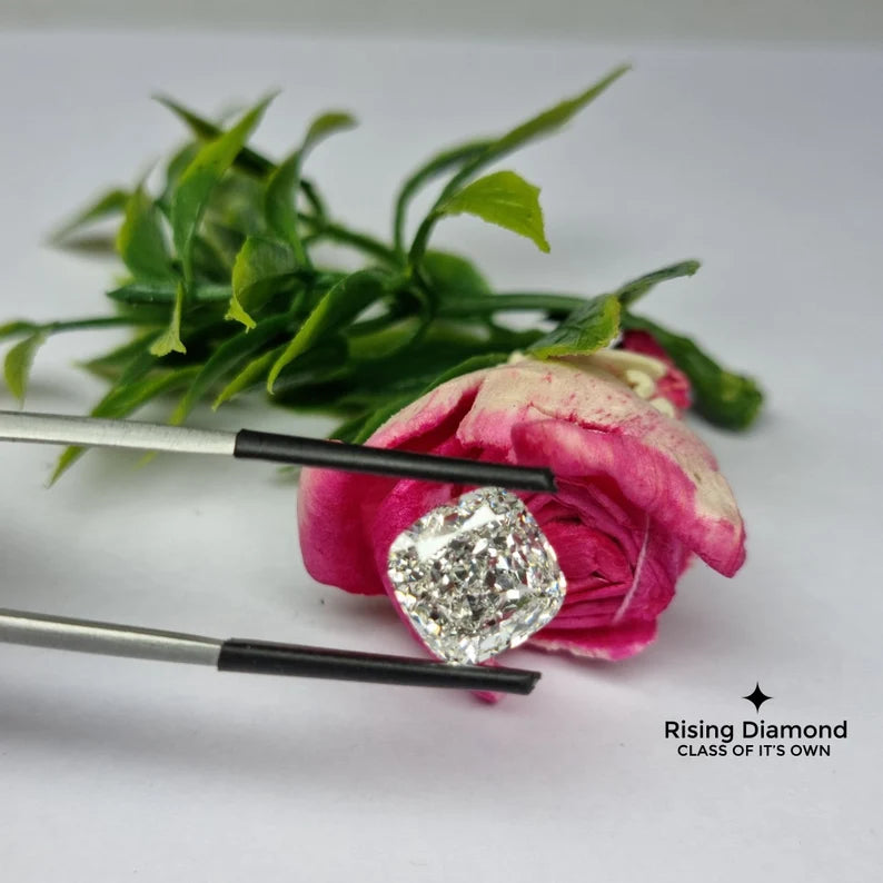3.0 CT E/VS Cushion Cut Lab Created Conflict Free Diamond With IGI Certified