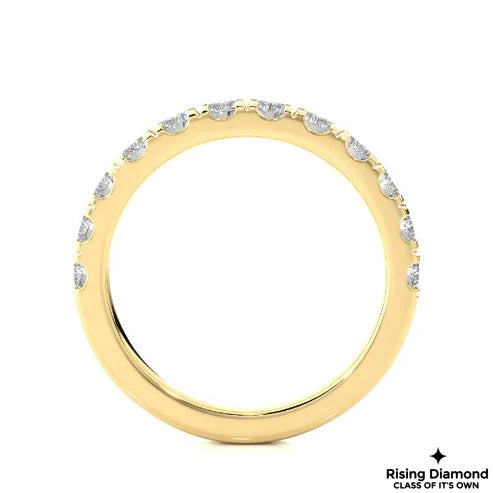 0.44 CTW Round Cut Colorless Moissanite Wedding Band