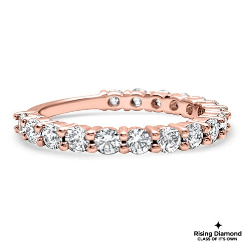0.95 CTW Round Cut Colorless Moissanite Wedding Band