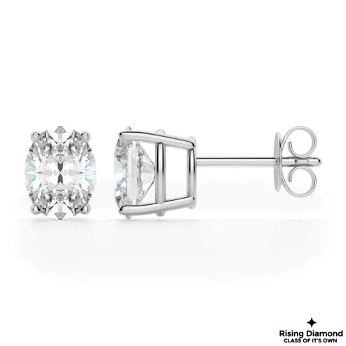 1.56 CT Oval For Each Lab Grown Diamond F/VS Stud Earring
