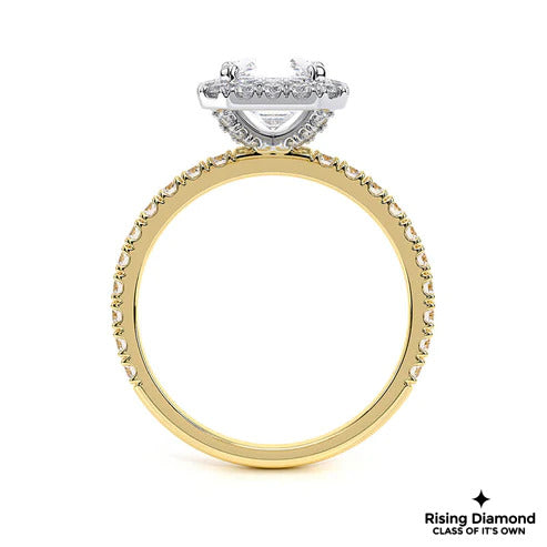 1.20 Ct Asscher Cut G/VS2 Lab Grown Diamond Halo Ring