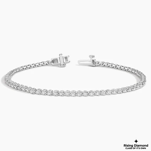 3.55 CTW Round Moissanite Tennis Bracelet in Minimalist Style
