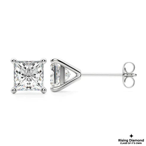 1.59 CT Princess For Each FG/VS Lab Grown Diamond Stud Earring