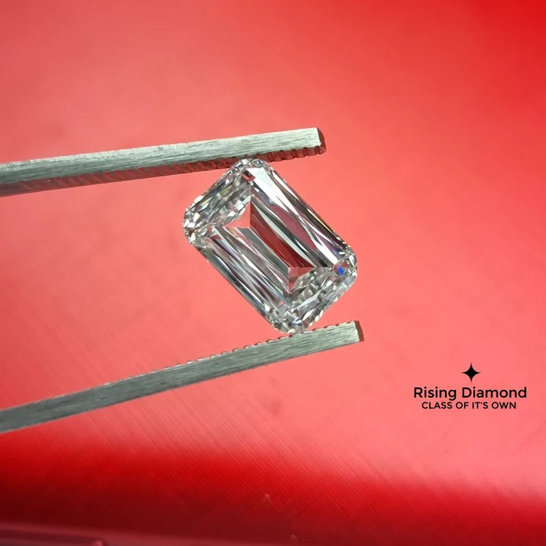 4.0 CT Emerald Cut F/VS Lab Created Conflict Free Diamond For Jewelry Craft