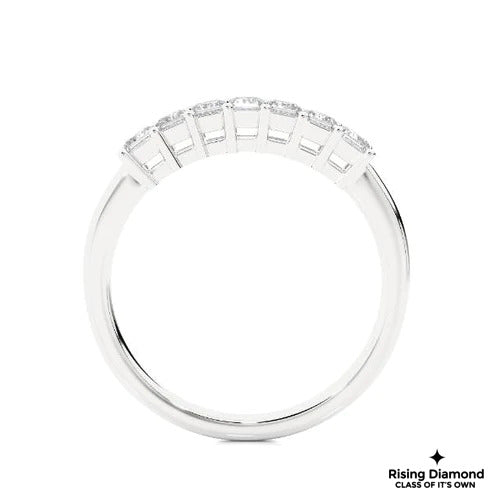 0.35 CTW Princess Cut Colorless Moissanite Wedding Band
