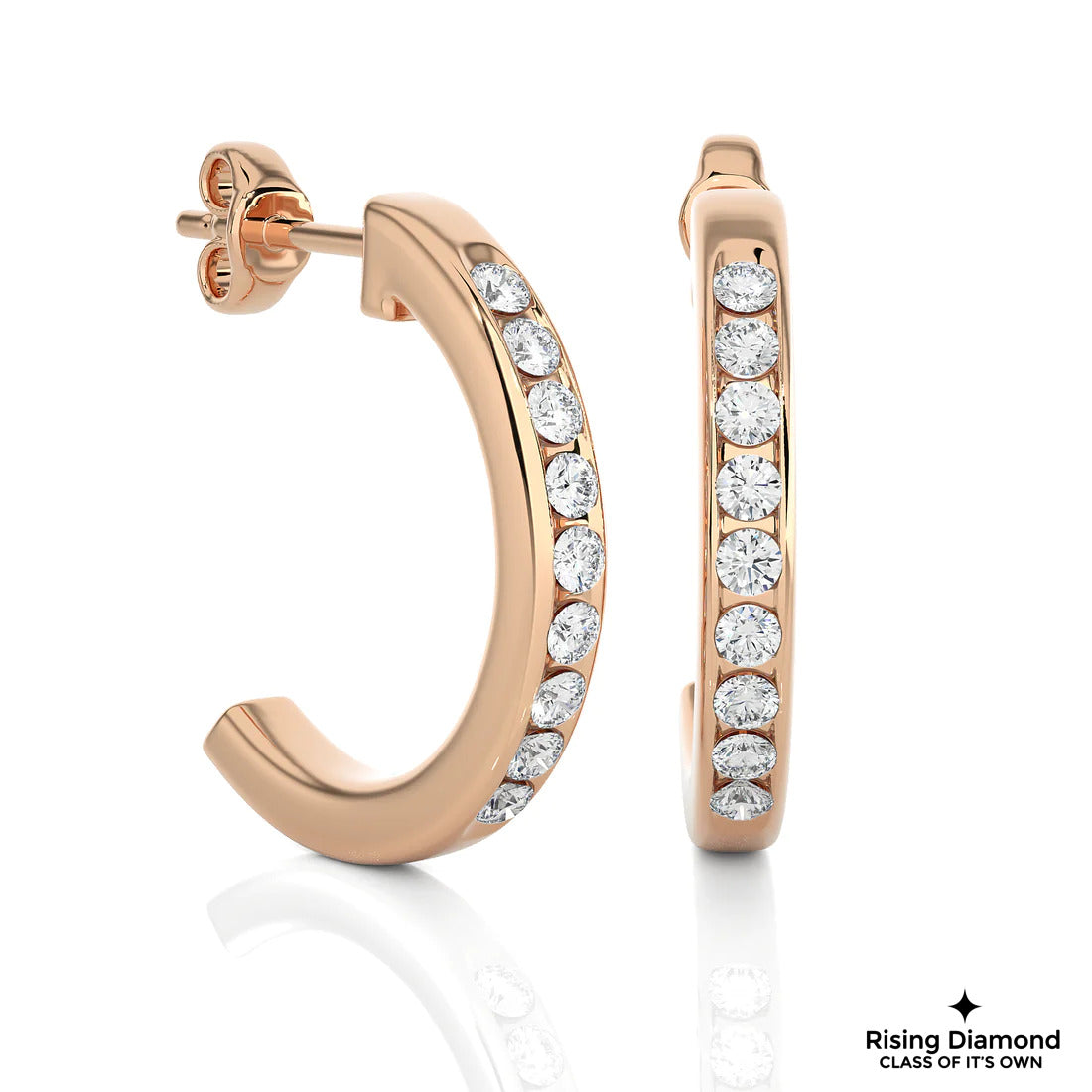 0.46 TCW EF/VS Round Cut Lab Grown Diamond Earring For Each