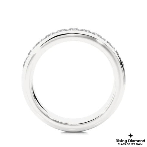 0.42 CTW Princess Cut Colorless Moissanite Wedding Band