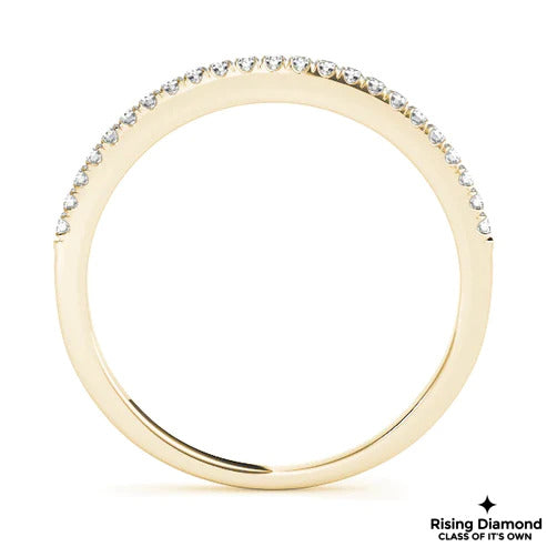 0.20 CTW Round Cut Colorless Moissanite Minimalist Band
