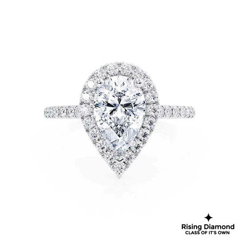 1.05 CT Pear Cut F/VS2 Lab Grown Diamond Ring