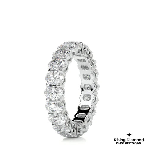 3.1 CTW Oval Cut Colorless Moissanite Eternity Band