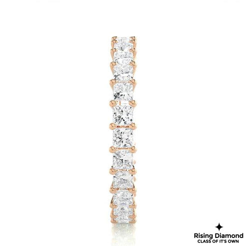 0.82 CTW Princess Cut Colorless Moissanite Wedding Band