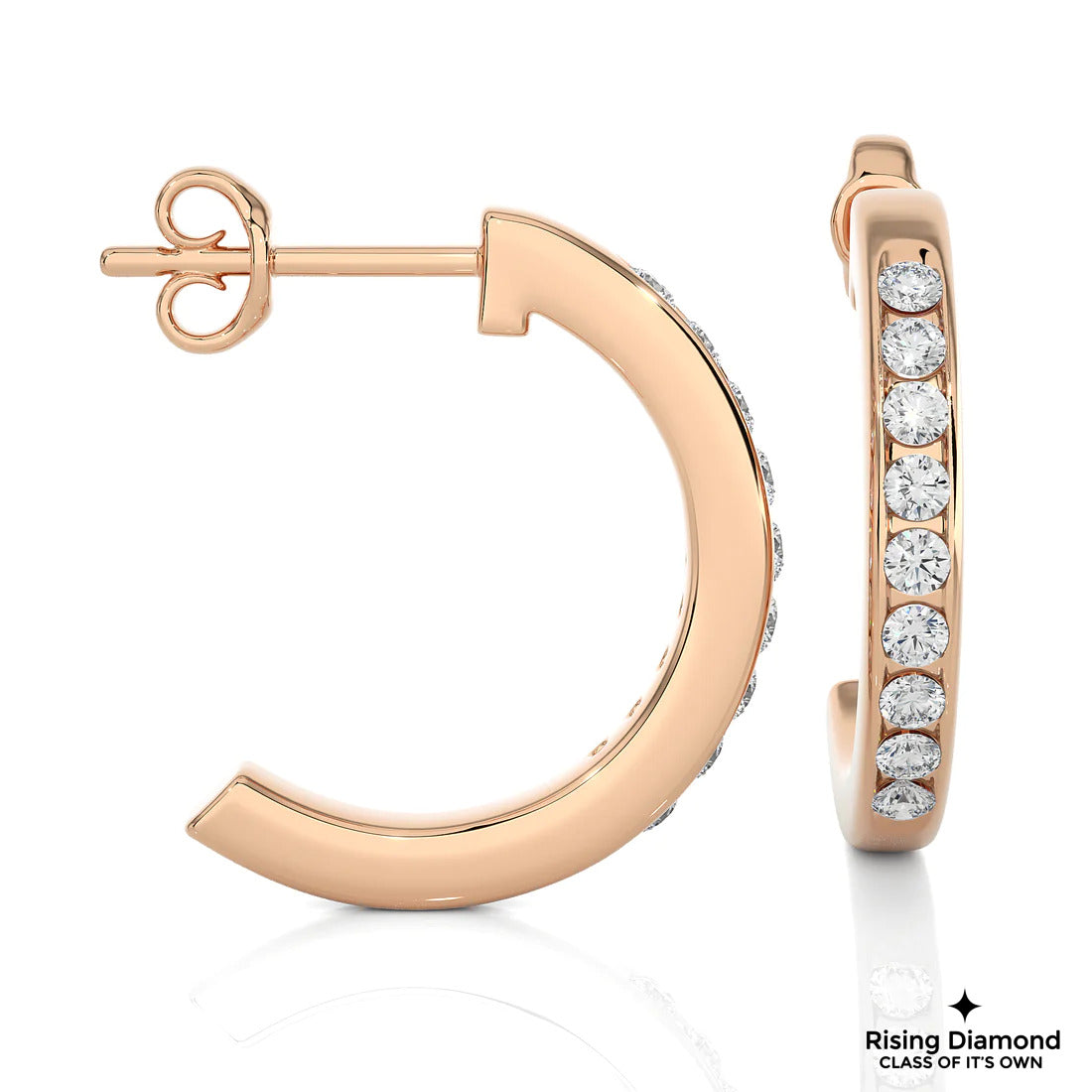 0.46 TCW EF/VS Round Cut Lab Grown Diamond Earring For Each