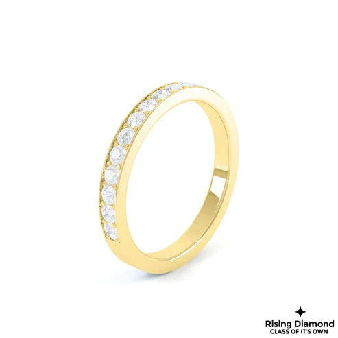 0.31 CTW Round Cut Colorless Moissanite Half Eternity Band