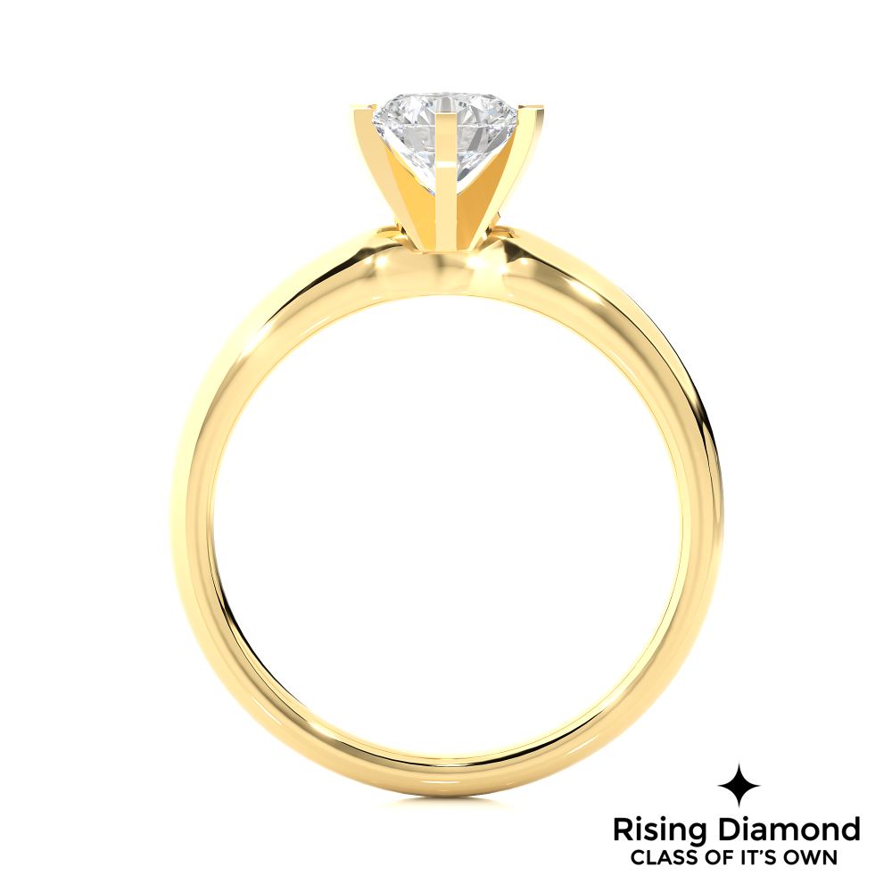 1.18 Ct Round Cut Colorless Moissanite Solitaire Engagement Ring