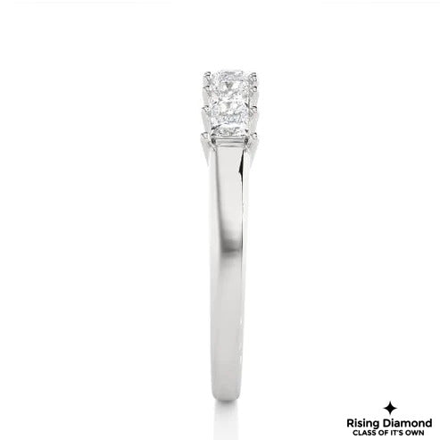 0.35 CTW Princess Cut Colorless Moissanite Wedding Band