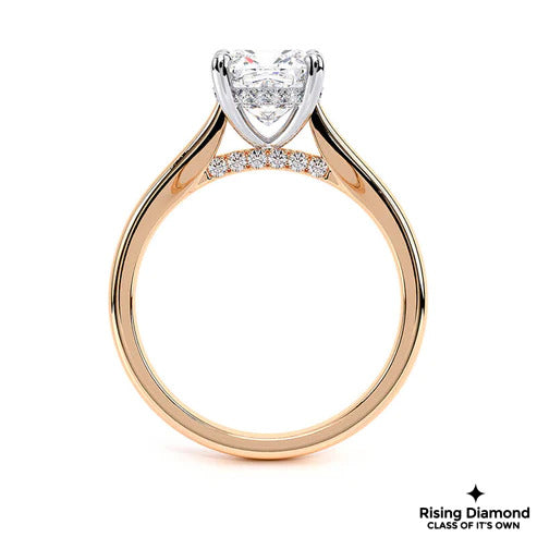 1.25 CT E/VS1 Cushion Cut Lab Grown Diamond Solitaire Ring