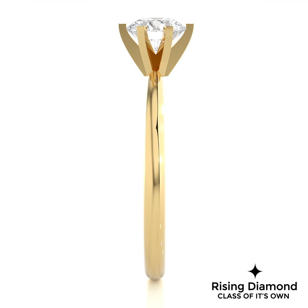 1.18 Ct Round Cut Colorless Moissanite Solitaire Engagement Ring