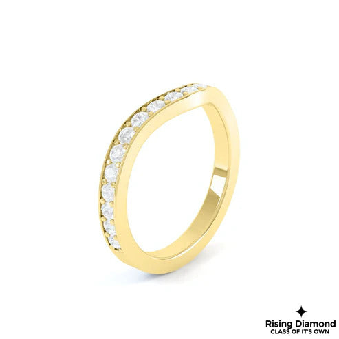 0.65 CTW Round Cut Colorless Moissanite Wedding Band