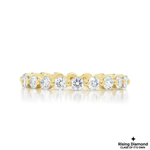 1.63 CTW Round Cut Colorless Moissanite Full Eternity Band