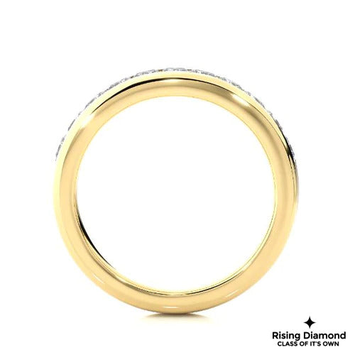 0.30 Princess Colorless Moissanite Wedding Band