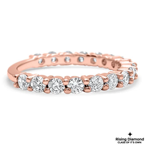0.95 CTW Round Cut Colorless Moissanite Wedding Band