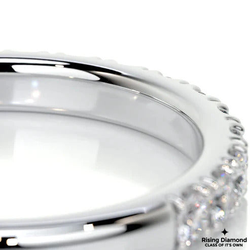 0.50 CTW Round Cut Colorless Moissanite Wedding Band