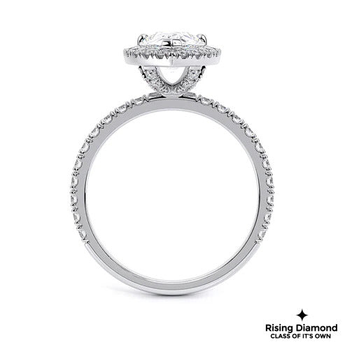 1.25 Ct Pear Cut F-VS1 Lab Grown Diamond Engagement Ring