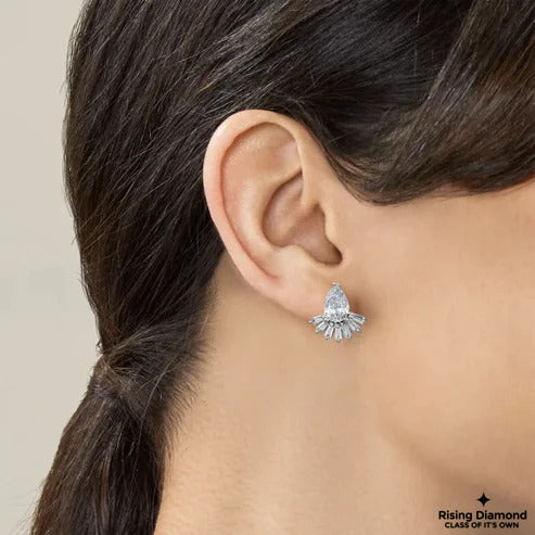 1.15 CTW For Each Pear Cut Lab Grown Diamond FG/VS Earring