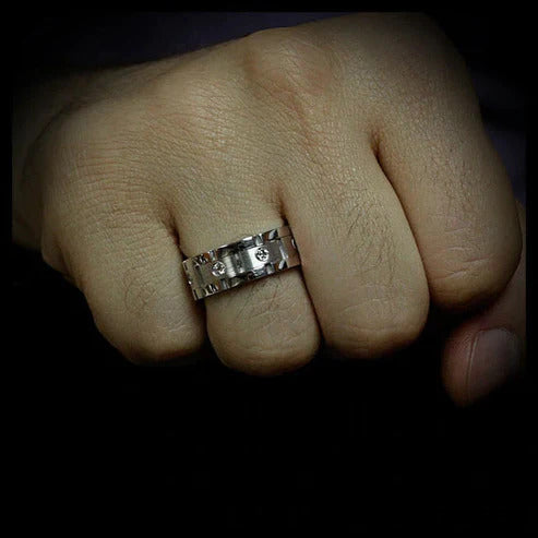 0.30 CTW Round Cut Colorless Moissanite Men's Wedding Band