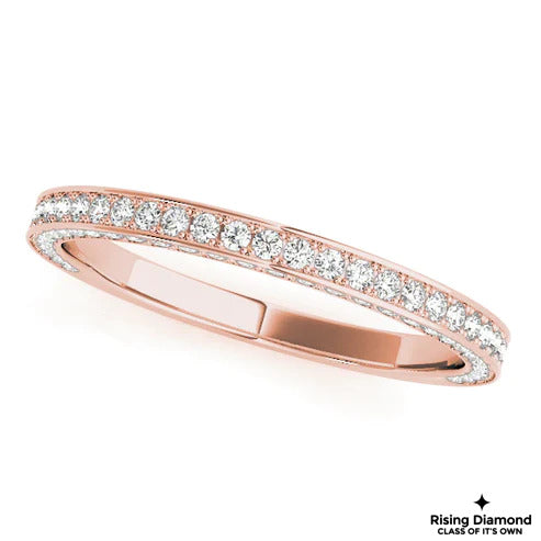 0.55 CTW Round Cut Colorless Moissanite Wedding Band