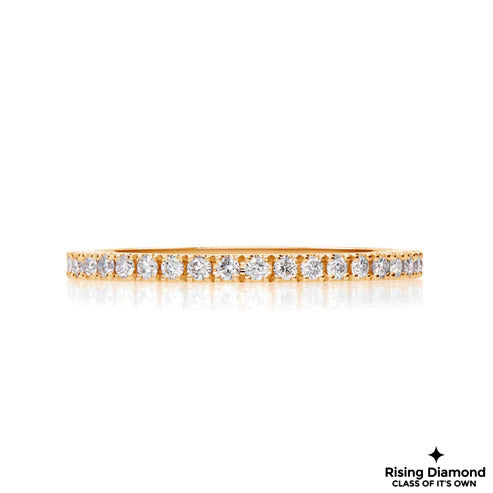 0.30 CTW Round Cut Colorless Moissanite Half Eternity Band