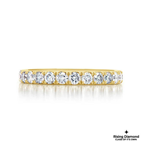 0.88 CTW Round Cut Lab Grown Diamond Half Eternity Band