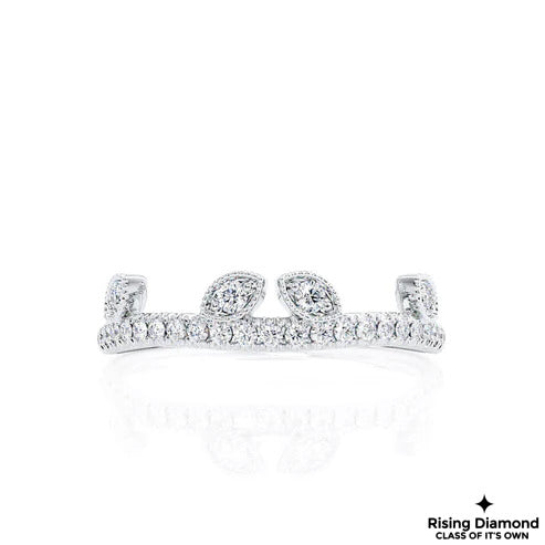 0.32 CTW Round Cut Colorless Moissanite Wedding Band