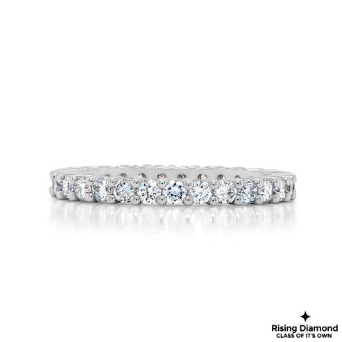 1.15 CTW Round Cut Colorless Moissanite Wedding Band