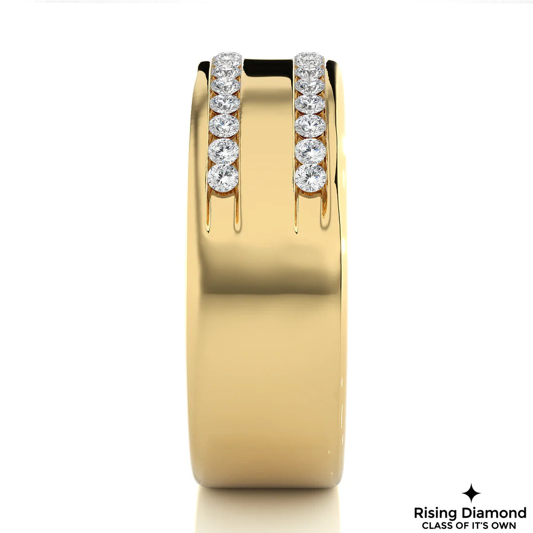 0.75 CTW Round Cut Colorless Moissanite Wedding Band