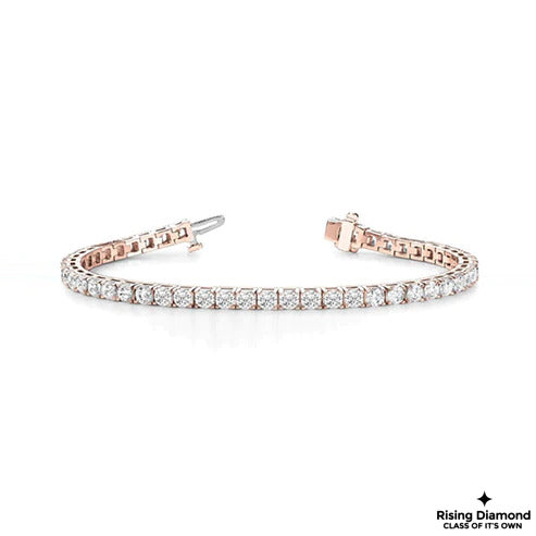 14.0 CTW Round Cut Colorless Moissanite Bracelet