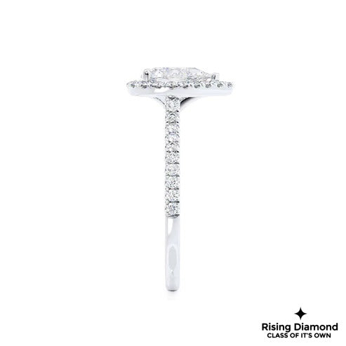1.05 CT Pear Cut F/VS2 Lab Grown Diamond Ring